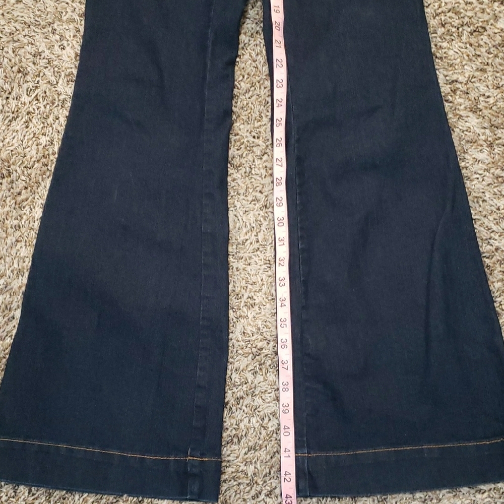 Daisy Fuentes Dark Blue Flare Jeans - Picture 7 of 10